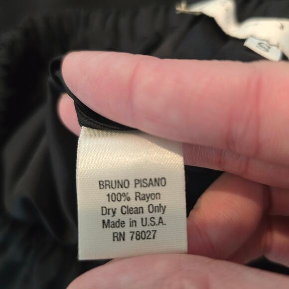 Vintage Bruno Pisano Full Length Flowy Maxi Skirt Size S Black Boho Made in USA - Picture 8 of 8